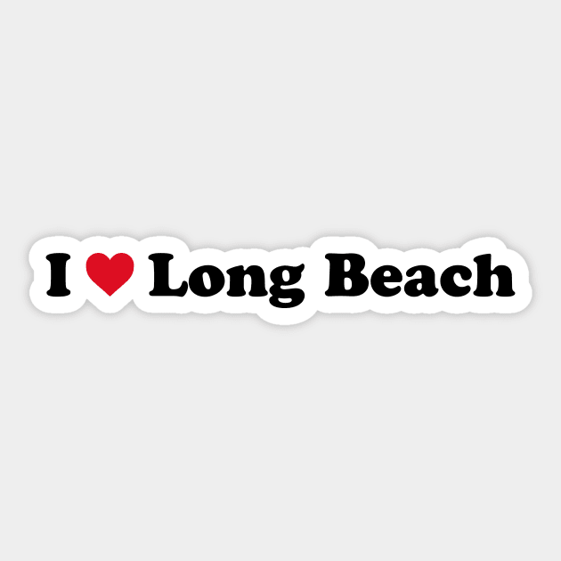 I Love Long Beach Sticker by Novel_Designs